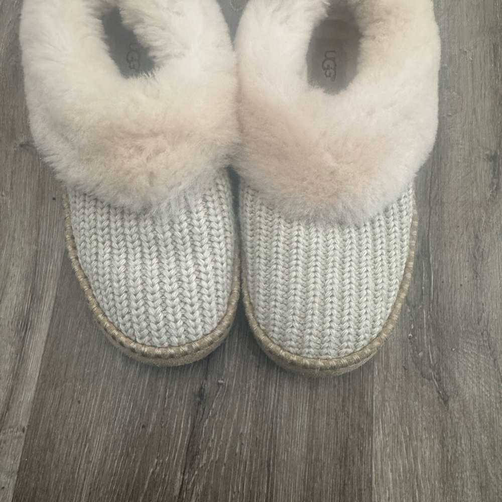 UGG Cream Knit Slippers